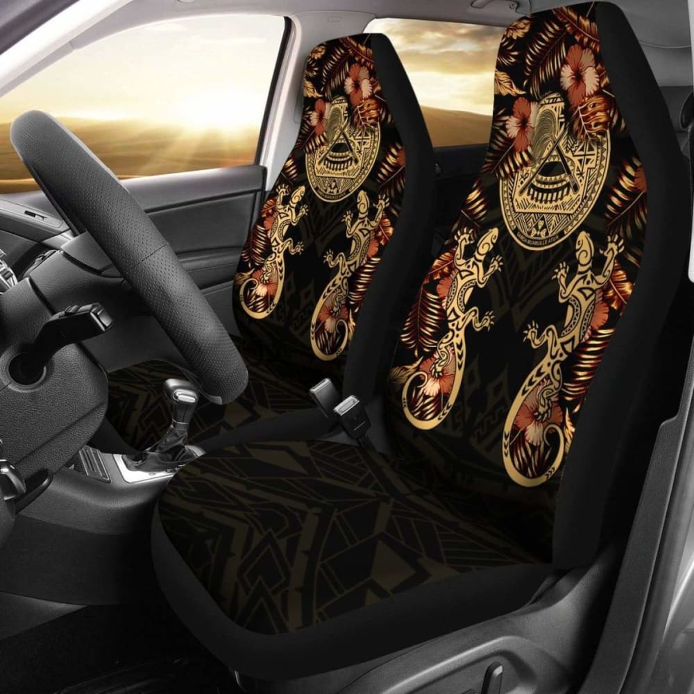 American Samoa Car Seat Covers - American Samoa Seal Lizard Hibiscus - 232125 - YourCarButBetter