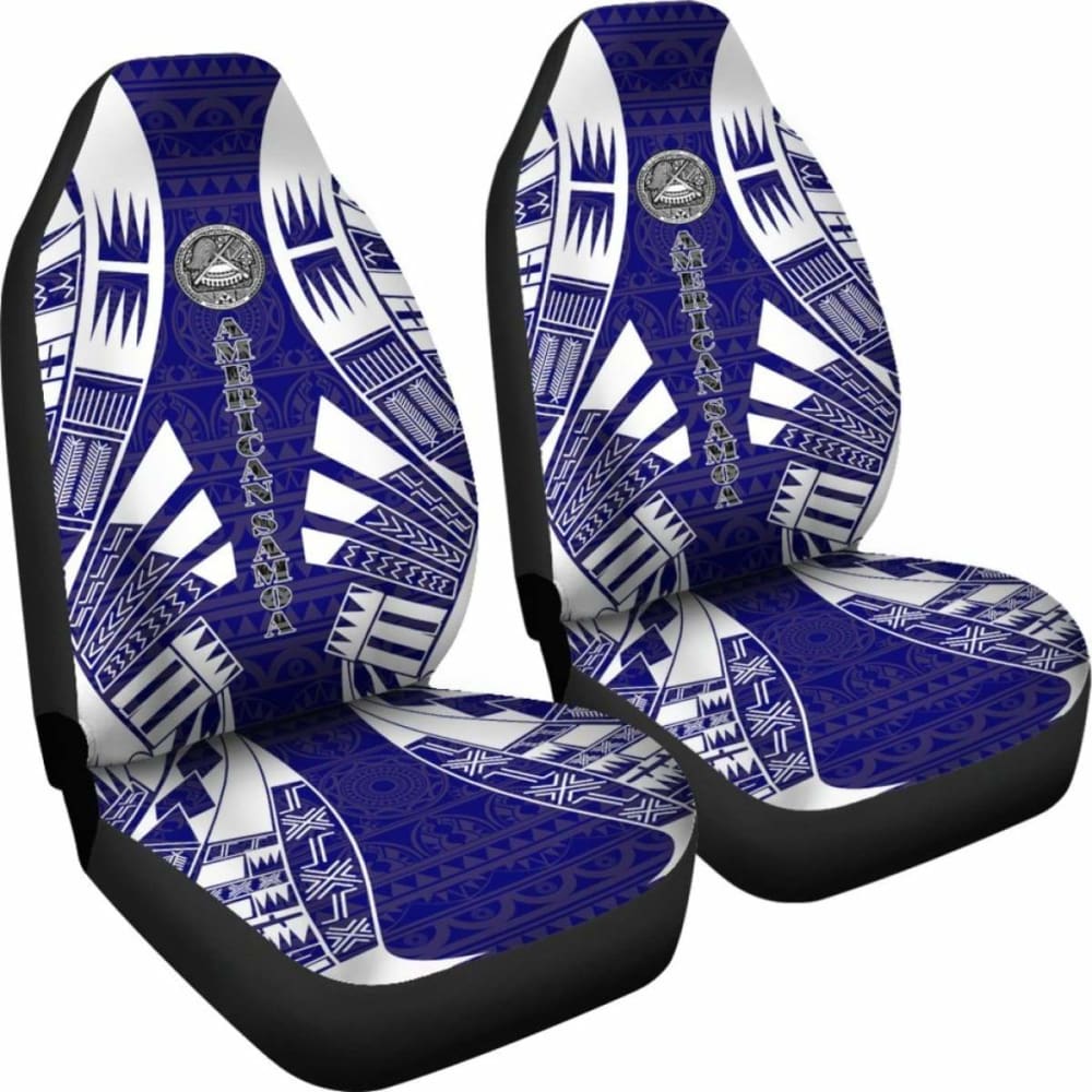 American Samoa Car Seat Covers - American Samoa Seal Polynesian Tattoo Flag - 9 174914 - YourCarButBetter