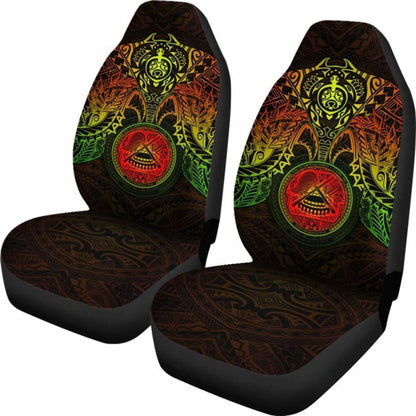 American Samoa Car Seat Covers - American Samoa Seal Reggae Turtle Manta Ray - Amazing 091114 - YourCarButBetter