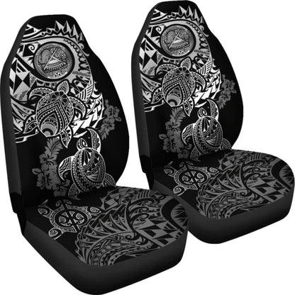 American Samoa Car Seat Covers - American Samoa Seal Turtle Gray Hibiscus Flowing - Amazing 091114 - YourCarButBetter