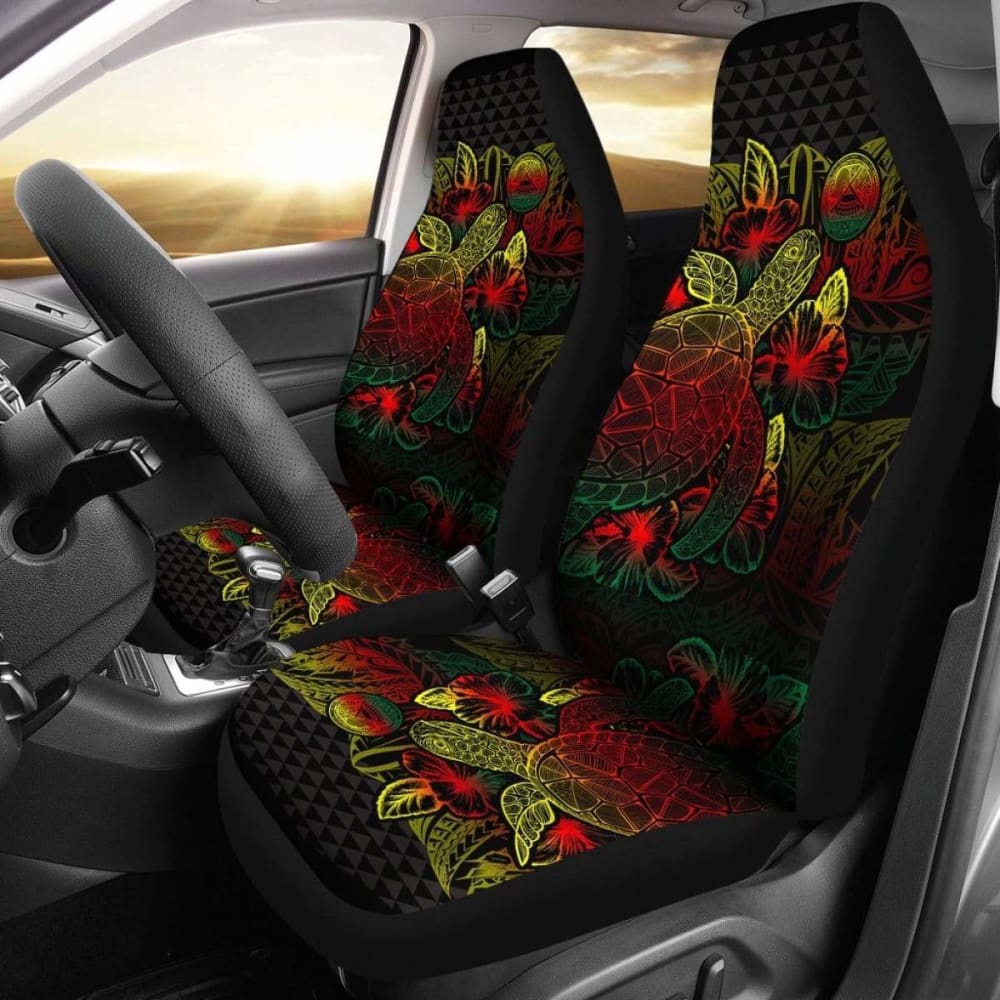American Samoa Car Seat Covers - American Samoa Seal Turtle Hibiscus Reggae - New 091114 - YourCarButBetter
