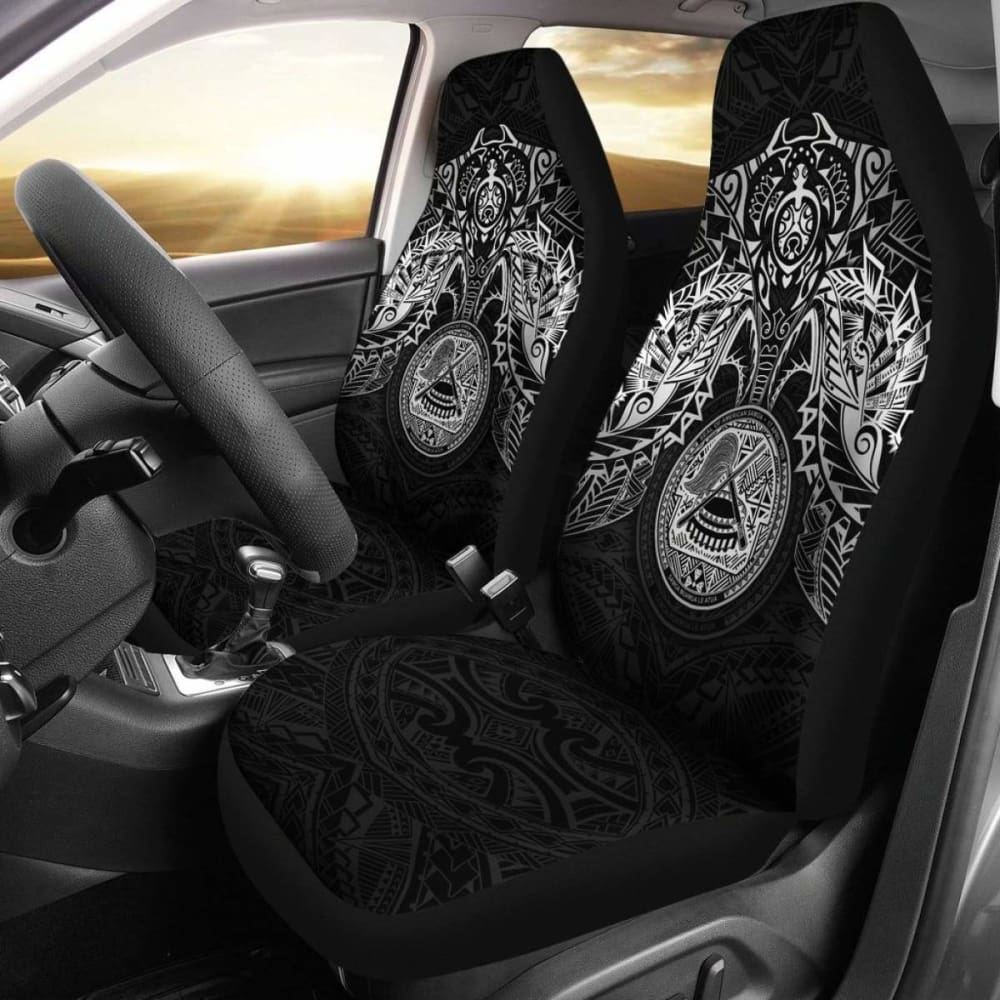 American Samoa Car Seat Covers - American Samoa Seal White Turtle Manta Ray - Amazing 091114 - YourCarButBetter
