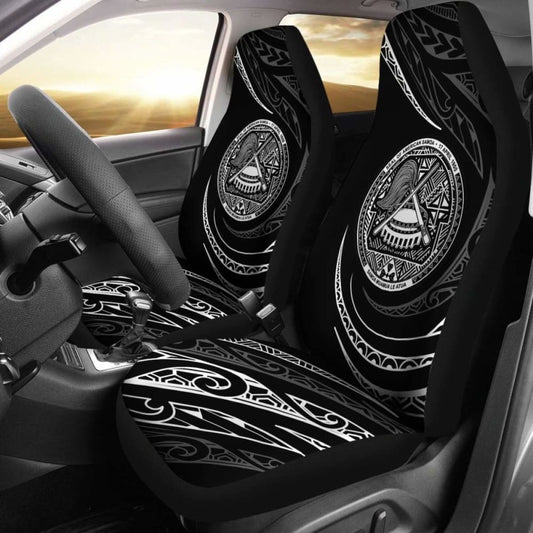 American Samoa Car Seat Covers - White - Frida Style - 105905 - YourCarButBetter