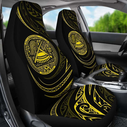 American Samoa Car Seat Covers - Yellow - Frida Style - 105905 - YourCarButBetter
