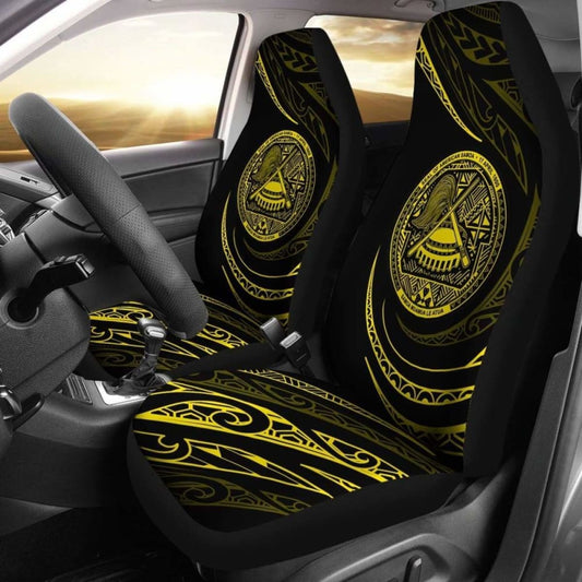 American Samoa Car Seat Covers - Yellow - Frida Style - 105905 - YourCarButBetter