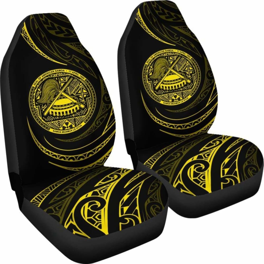 American Samoa Car Seat Covers - Yellow - Frida Style - 105905 - YourCarButBetter
