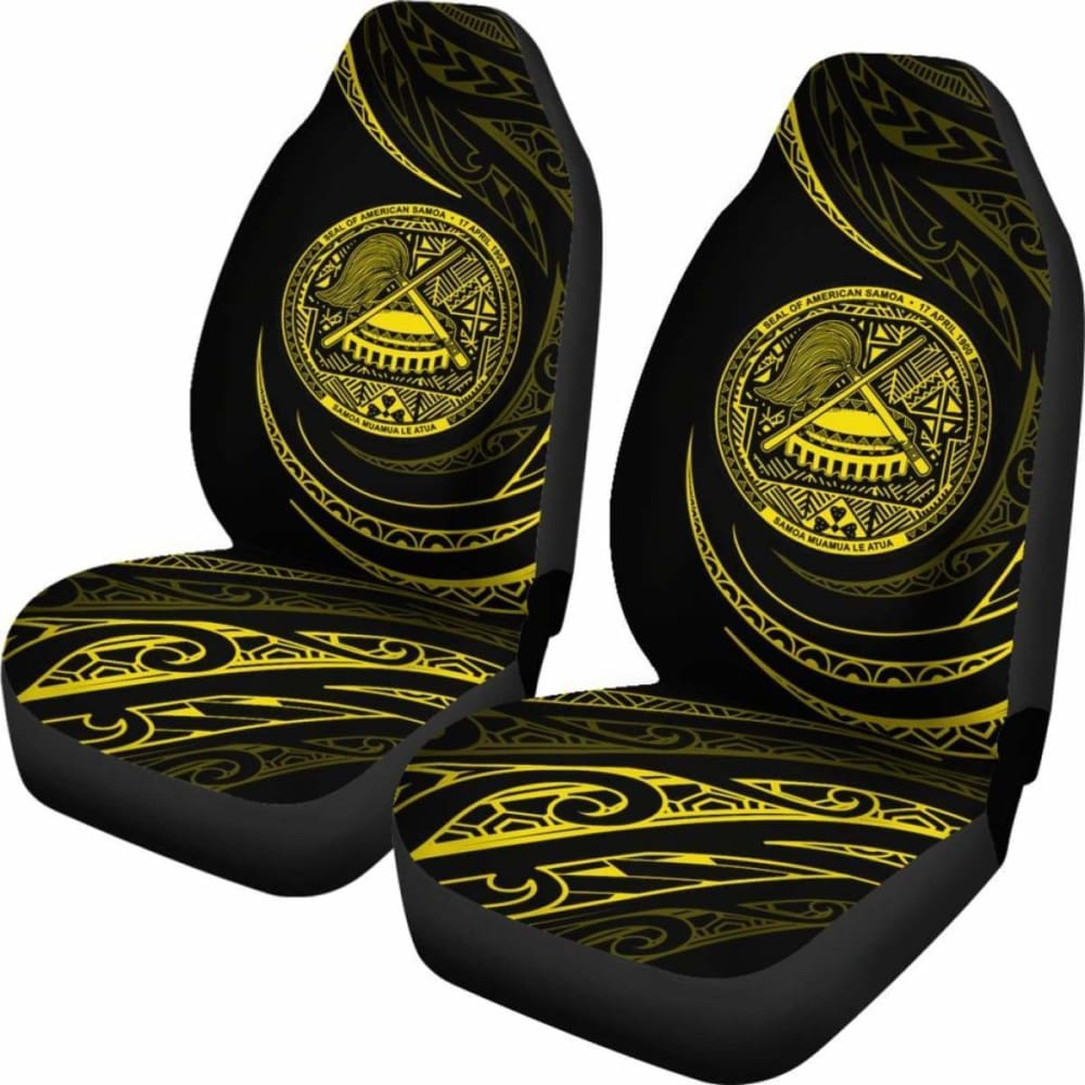 American Samoa Car Seat Covers - Yellow - Frida Style - 105905 - YourCarButBetter