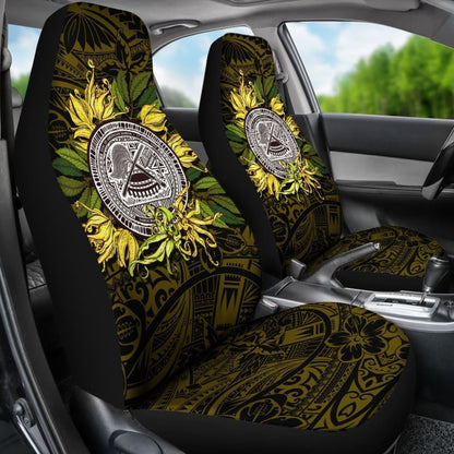 American Samoa Car Seat Covers Ylang Ylang Flowers - 093223 - YourCarButBetter