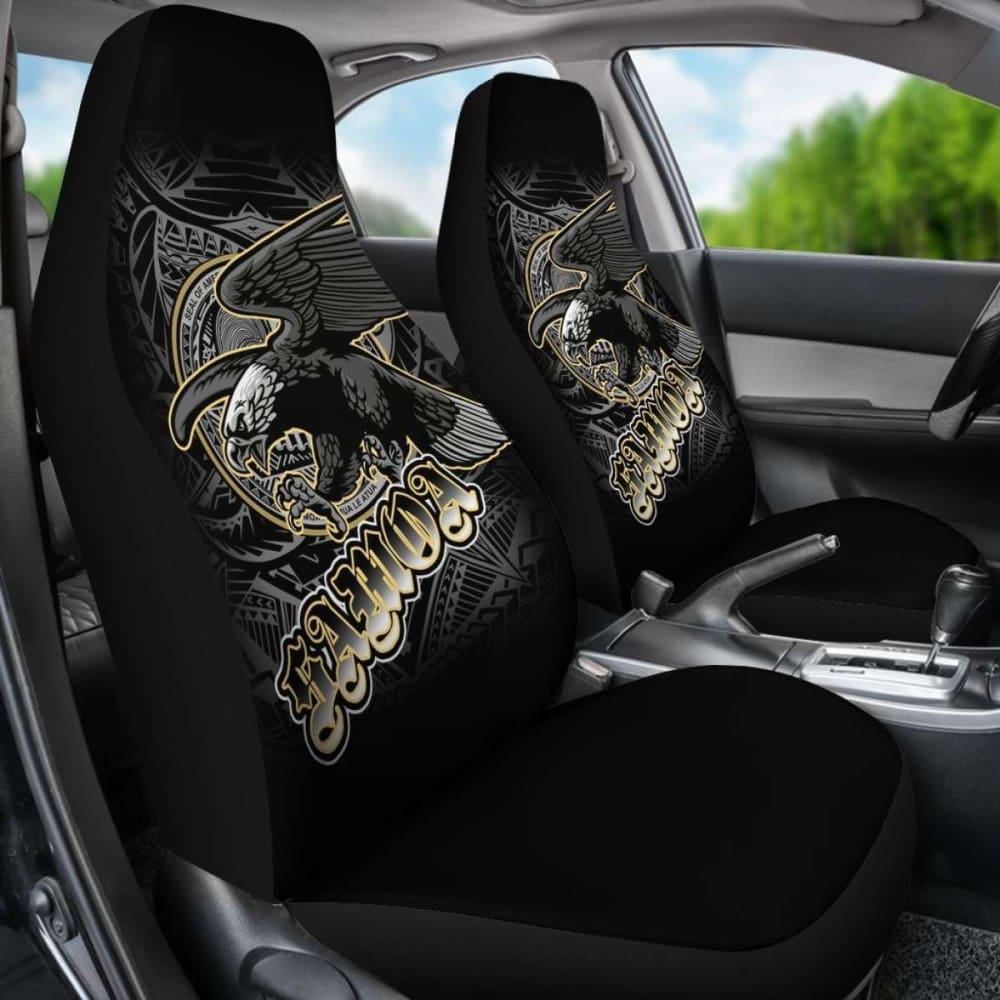 American Samoa Eagle Car Seat Covers - American Samoa Seal - 110424 - YourCarButBetter