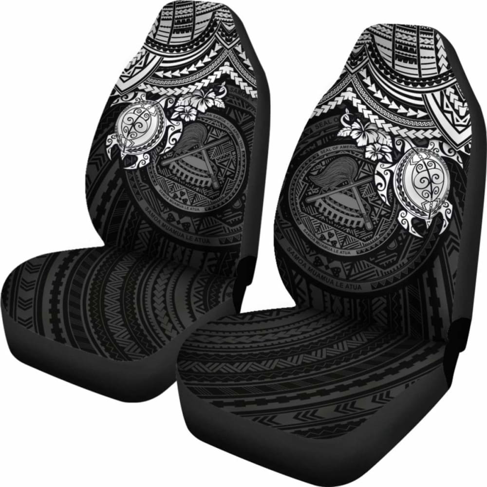American Samoa Polynesian Car Seat Covers - Black Turtle - Amazing 091114 - YourCarButBetter