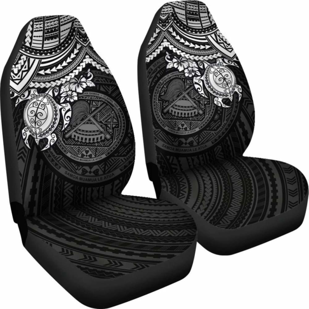 American Samoa Polynesian Car Seat Covers - Black Turtle - Amazing 091114 - YourCarButBetter