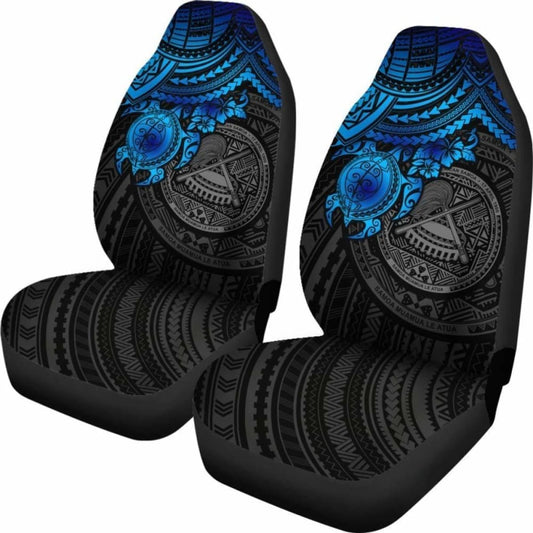 American Samoa Polynesian Car Seat Covers - Blue Turtle - Amazing 091114 - YourCarButBetter