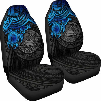 American Samoa Polynesian Car Seat Covers - Blue Turtle - Amazing 091114 - YourCarButBetter