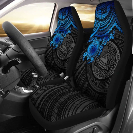 American Samoa Polynesian Car Seat Covers - Blue Turtle - Amazing 091114 - YourCarButBetter