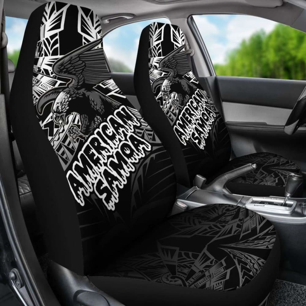 American Samoa Polynesian Car Seat Covers - Eagle Tribal Pattern - 110424 - YourCarButBetter