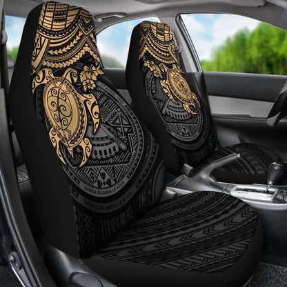 American Samoa Polynesian Car Seat Covers - Gold Turtle - Amazing 091114 - YourCarButBetter