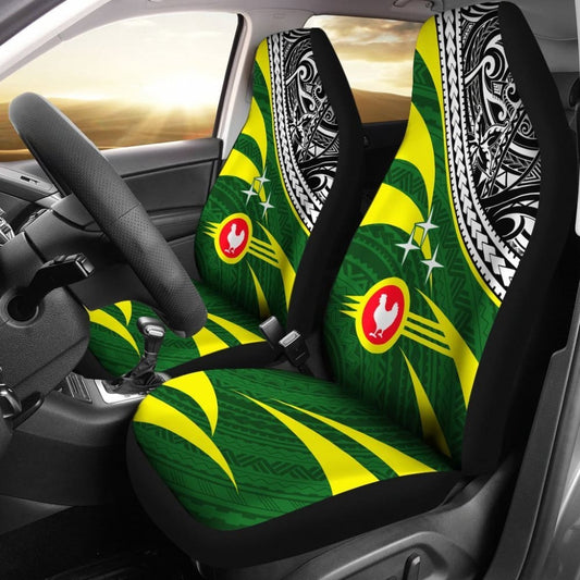 American Samoa Polynesian Car Seat Covers - Manu’A Floral Pattern - 093223 - YourCarButBetter