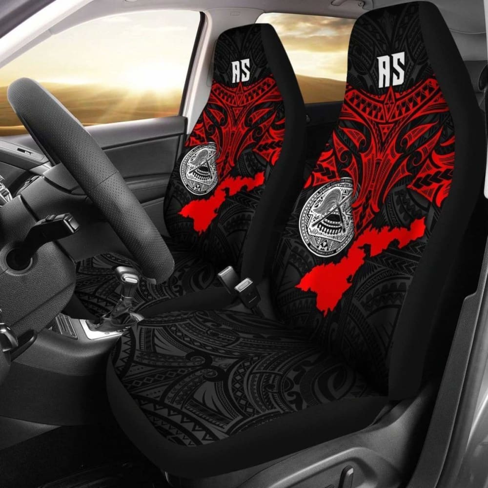 American Samoa Polynesian Car Seat Covers - Whale Tail - 102802 - YourCarButBetter