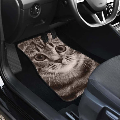 American Shorthair Cat Car Floor Mats Funny Cat Face 112428 - YourCarButBetter