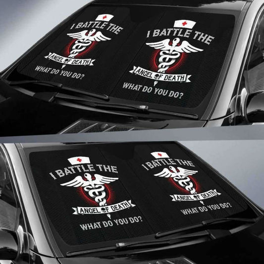 Angel Of Death Nurse Auto Sun Car Shades 172609 - YourCarButBetter