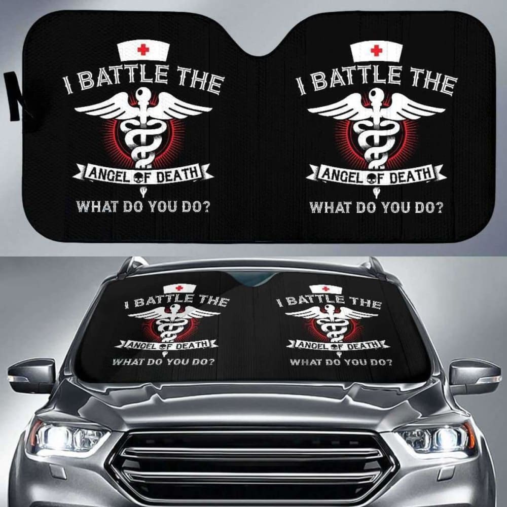 Angel Of Death Nurse Auto Sun Car Shades 172609 - YourCarButBetter