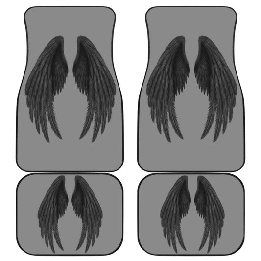 Angel Wings Black Custom Car Floor Mats 212203 - YourCarButBetter