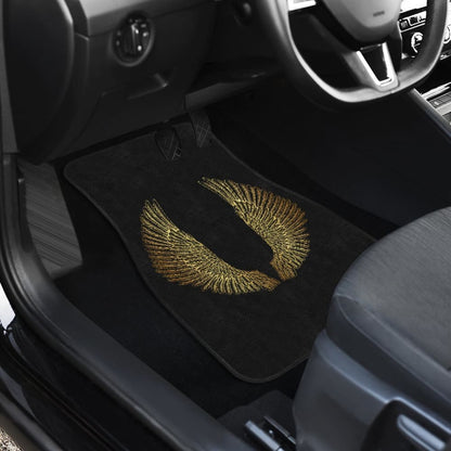 Angel Wings Gold Custom Car Floor Mats 212203 - YourCarButBetter
