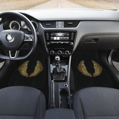 Angel Wings Gold Custom Car Floor Mats 212203 - YourCarButBetter