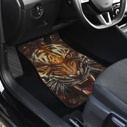 Angry Tiger Roar Car Floor Mats 212204 - YourCarButBetter