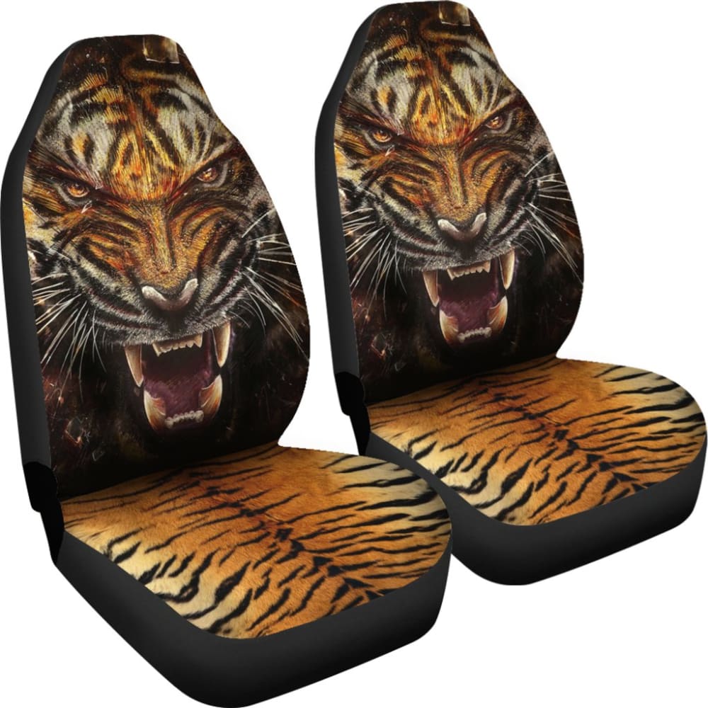Angry Tiger Roar Car Seat Covers 212204 - YourCarButBetter