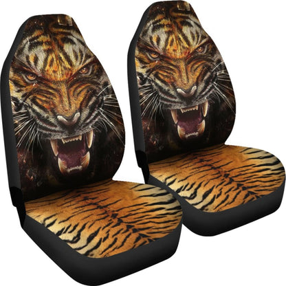 Angry Tiger Roar Car Seat Covers 212204 - YourCarButBetter