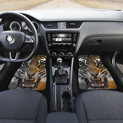 Angry Tiger Roaring Car Floor Mats 212204 - YourCarButBetter