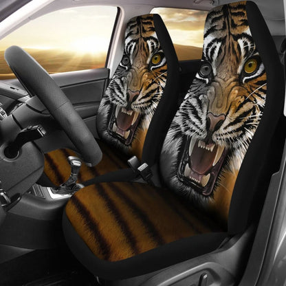 Angry Tiger Roaring Car Seat Covers 212204 - YourCarButBetter