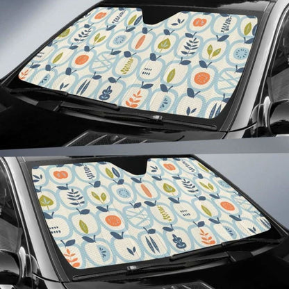 Apples Leaves Pattern Car Auto Sun Shades 182102 - YourCarButBetter