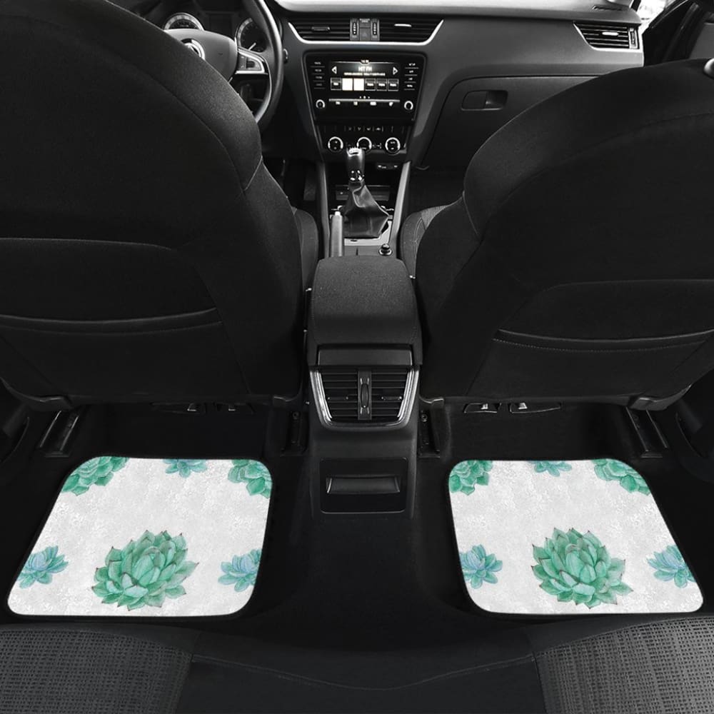 Aqua Ocean Succulent Universal Car Floor Mats 212601 - YourCarButBetter