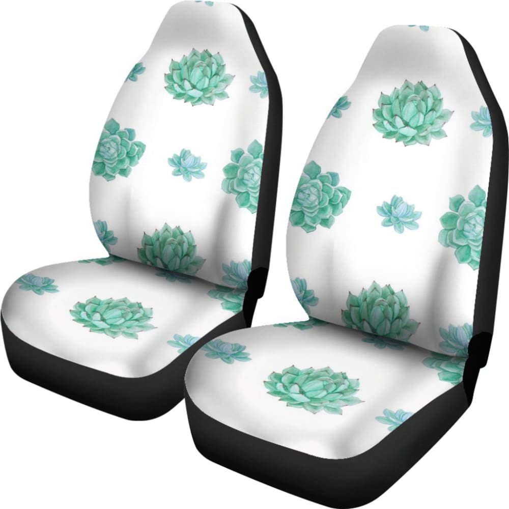 Aqua Ocean Succulent Universal Car Seat Covers 212601 - YourCarButBetter