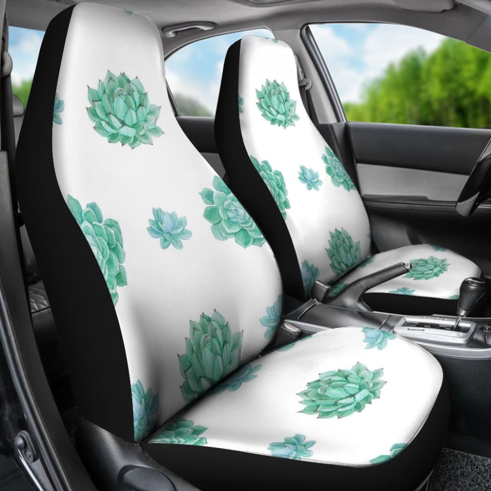 Aqua Ocean Succulent Universal Car Seat Covers 212601 - YourCarButBetter