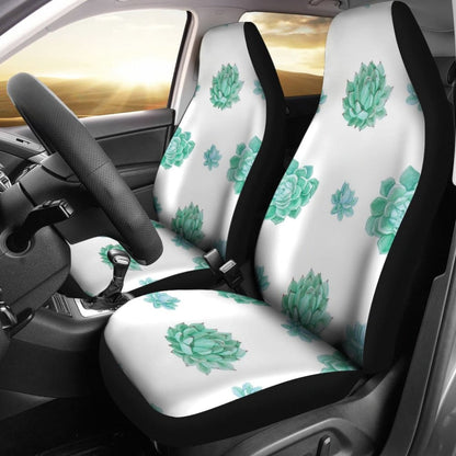Aqua Ocean Succulent Universal Car Seat Covers 212601 - YourCarButBetter