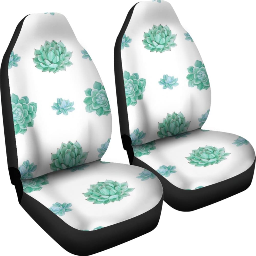 Aqua Ocean Succulent Universal Car Seat Covers 212601 - YourCarButBetter