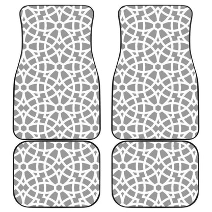 Arabic Gray Pattern Front And Back Car Mats 194013 - YourCarButBetter