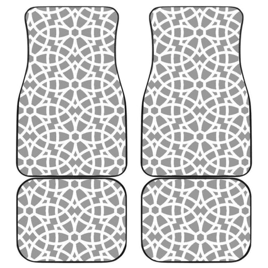 Arabic Gray Pattern Front And Back Car Mats 194013 - YourCarButBetter