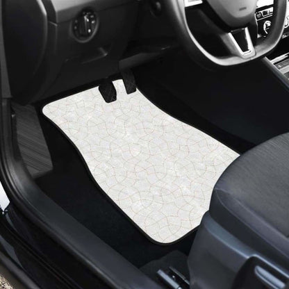 Arabic White Pattern Front And Back Car Mats 194013 - YourCarButBetter