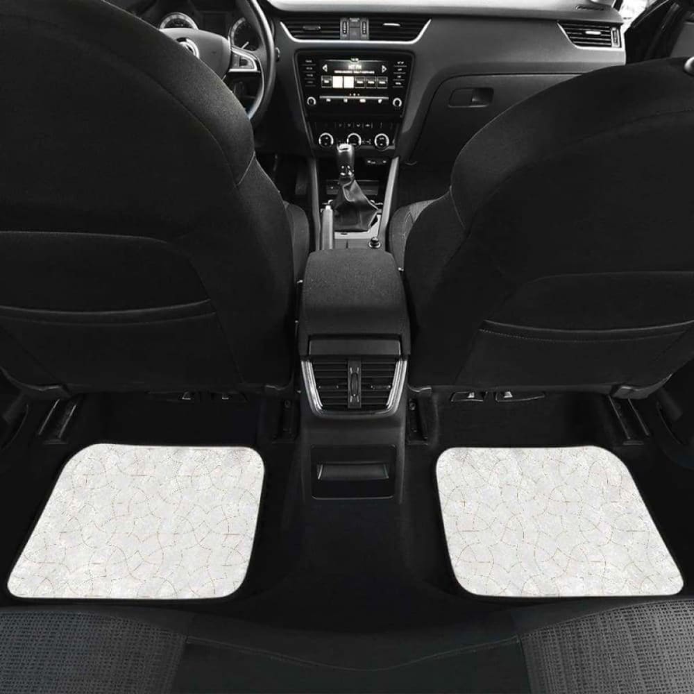 Arabic White Pattern Front And Back Car Mats 194013 - YourCarButBetter
