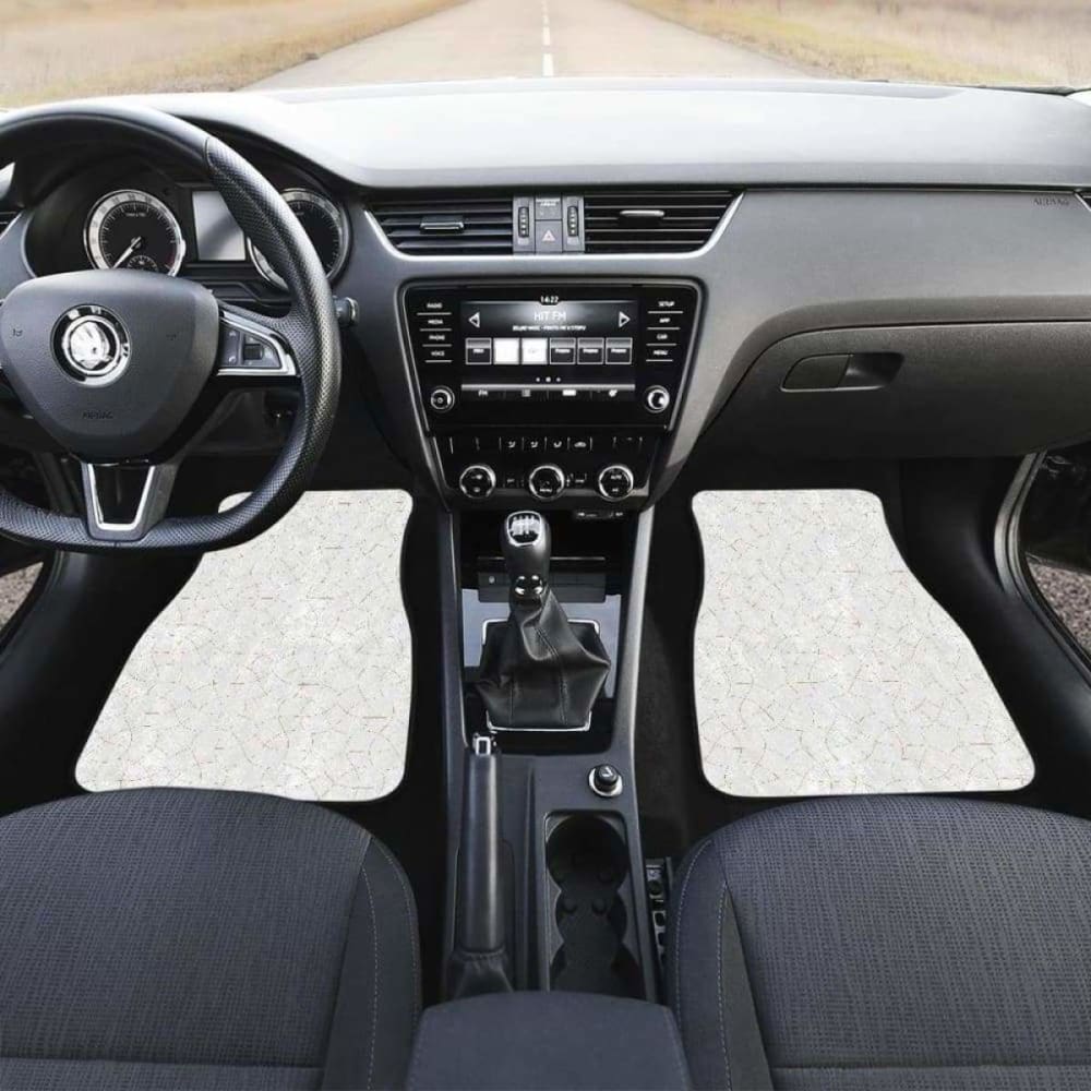 Arabic White Pattern Front And Back Car Mats 194013 - YourCarButBetter