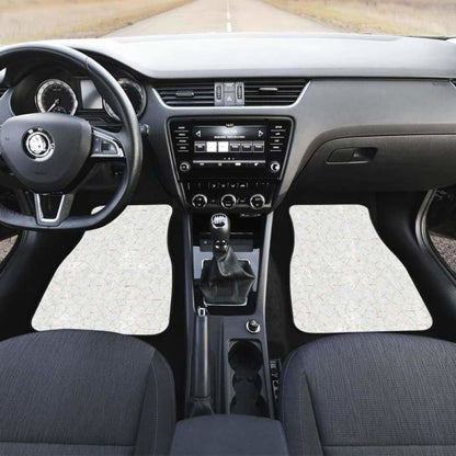 Arabic White Pattern Front And Back Car Mats 194013 - YourCarButBetter