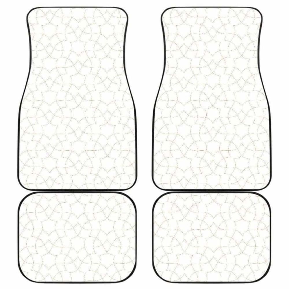 Arabic White Pattern Front And Back Car Mats 194013 - YourCarButBetter