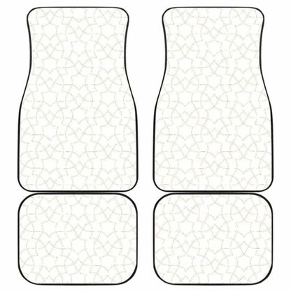 Arabic White Pattern Front And Back Car Mats 194013 - YourCarButBetter