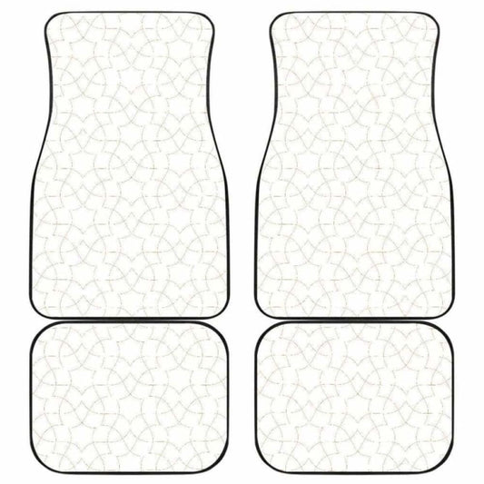 Arabic White Pattern Front And Back Car Mats 194013 - YourCarButBetter