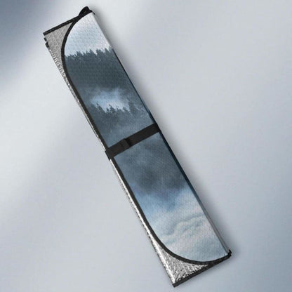 Arctic Wolf White Wolf Winter Mountains 4K Car Sun Shade 172609 - YourCarButBetter