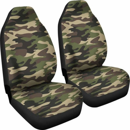 Army Green Camouflage Car Seat Covers 112608